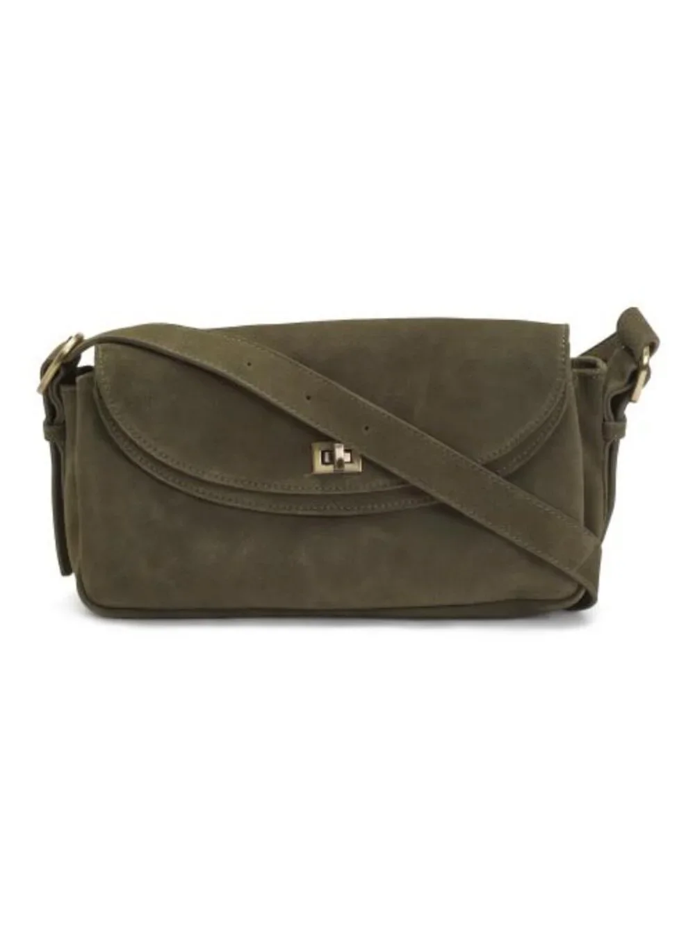 MADE IN INDIA Suede Turnlock Crossbody